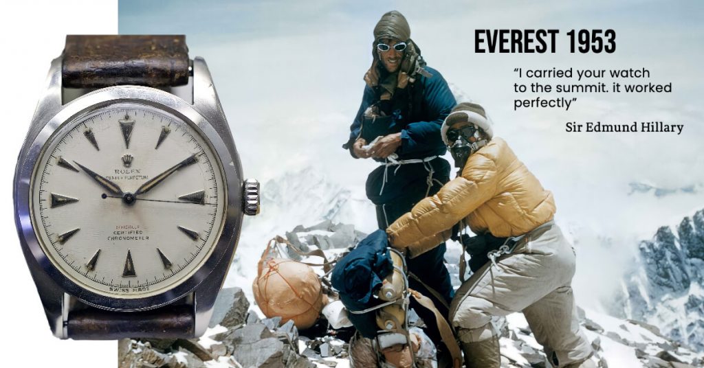 Reloj Rolex utilizado en 1953 para la expedición al everest
